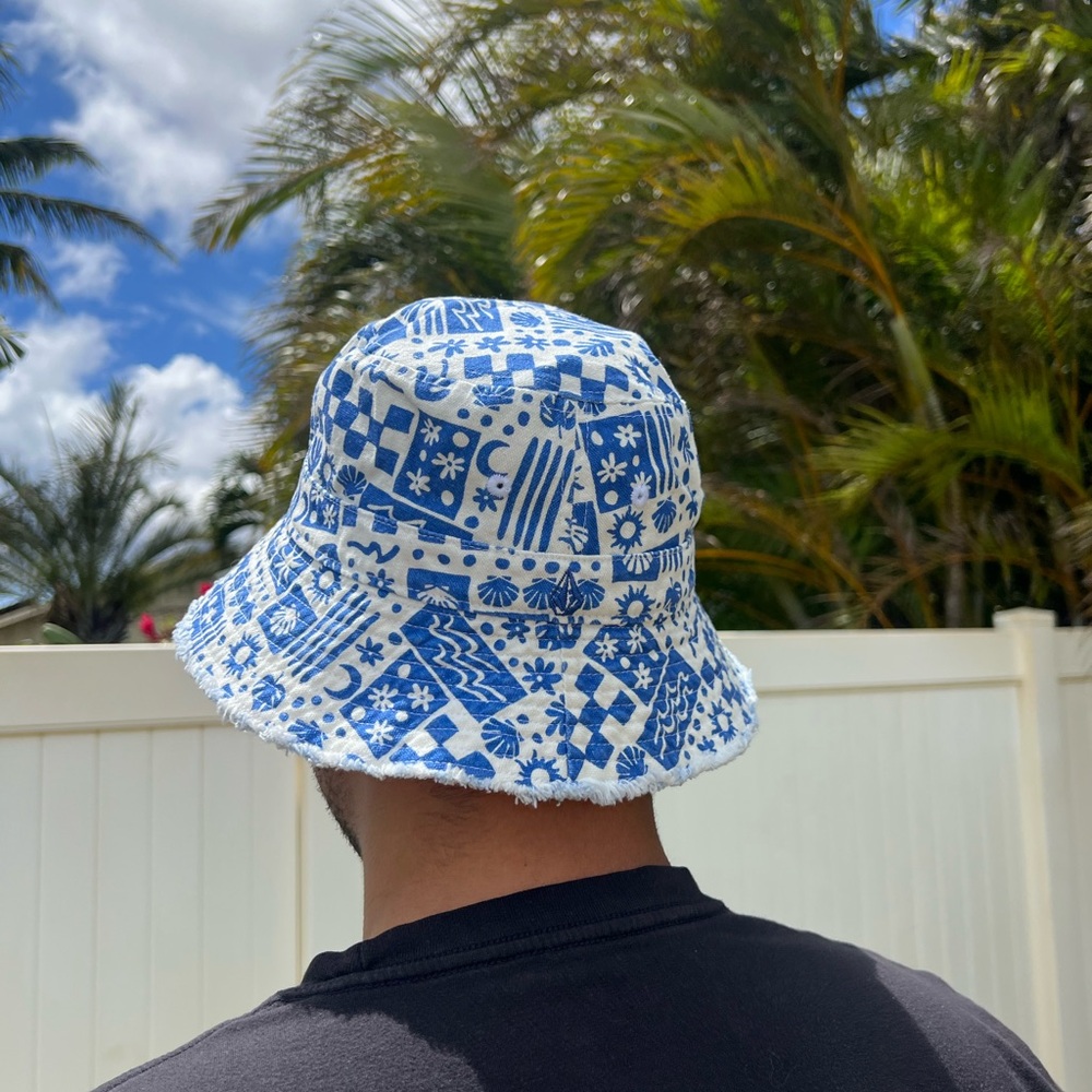 Blue and White Bucket Hat